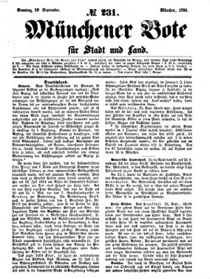 Münchener Bote für Stadt und Land Sonntag 28. September 1856
