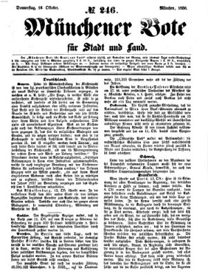 Münchener Bote für Stadt und Land Donnerstag 16. Oktober 1856