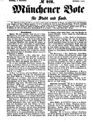 Münchener Bote für Stadt und Land Dienstag 4. November 1856