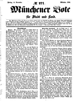 Münchener Bote für Stadt und Land Freitag 14. November 1856