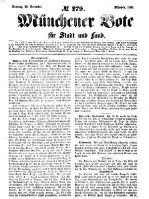 Münchener Bote für Stadt und Land Sonntag 23. November 1856