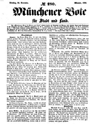 Münchener Bote für Stadt und Land Dienstag 25. November 1856