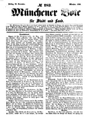 Münchener Bote für Stadt und Land Freitag 28. November 1856