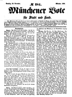 Münchener Bote für Stadt und Land Samstag 29. November 1856