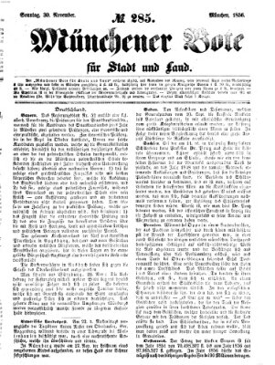 Münchener Bote für Stadt und Land Sonntag 30. November 1856