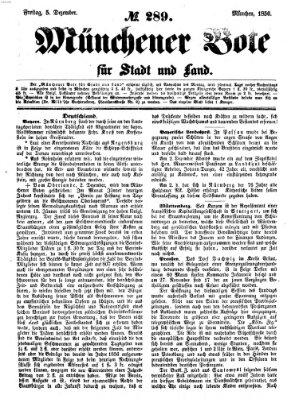 Münchener Bote für Stadt und Land Freitag 5. Dezember 1856