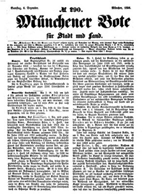 Münchener Bote für Stadt und Land Samstag 6. Dezember 1856