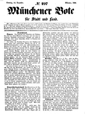 Münchener Bote für Stadt und Land Sonntag 14. Dezember 1856