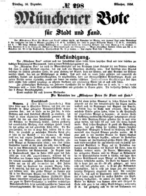 Münchener Bote für Stadt und Land Dienstag 16. Dezember 1856