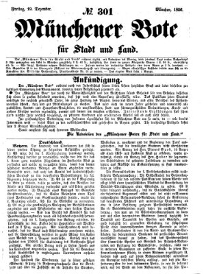Münchener Bote für Stadt und Land Freitag 19. Dezember 1856