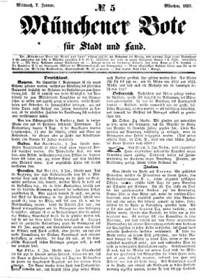 Münchener Bote für Stadt und Land Mittwoch 7. Januar 1857