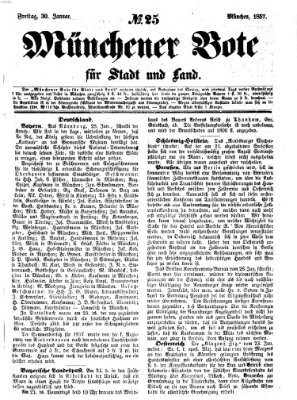 Münchener Bote für Stadt und Land Freitag 30. Januar 1857