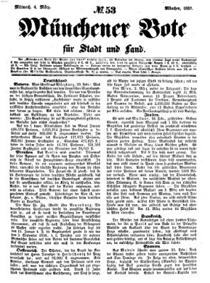 Münchener Bote für Stadt und Land Mittwoch 4. März 1857