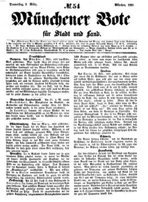 Münchener Bote für Stadt und Land Donnerstag 5. März 1857