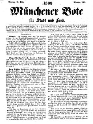 Münchener Bote für Stadt und Land Sonntag 15. März 1857