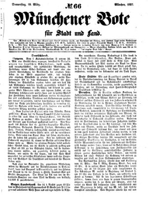 Münchener Bote für Stadt und Land Donnerstag 19. März 1857