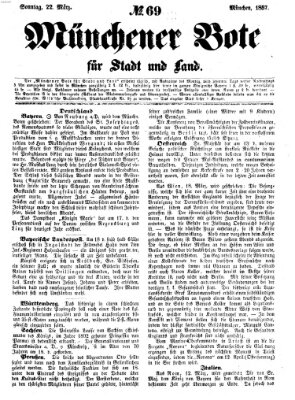 Münchener Bote für Stadt und Land Sonntag 22. März 1857