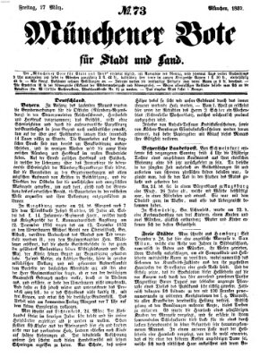 Münchener Bote für Stadt und Land Freitag 27. März 1857