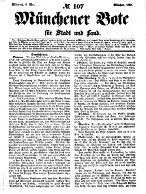 Münchener Bote für Stadt und Land Mittwoch 6. Mai 1857