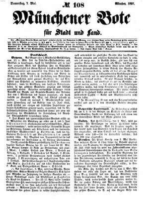 Münchener Bote für Stadt und Land Donnerstag 7. Mai 1857