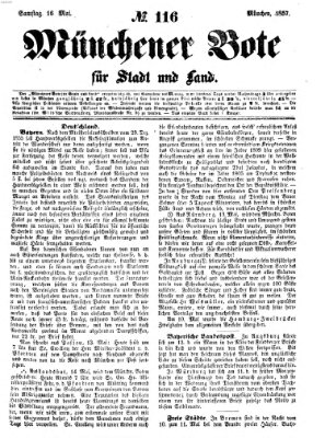 Münchener Bote für Stadt und Land Samstag 16. Mai 1857