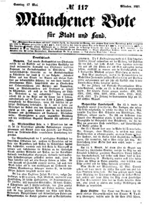 Münchener Bote für Stadt und Land Sonntag 17. Mai 1857