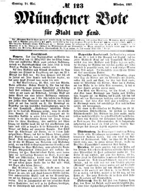 Münchener Bote für Stadt und Land Sonntag 24. Mai 1857