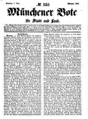 Münchener Bote für Stadt und Land Sonntag 7. Juni 1857