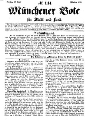 Münchener Bote für Stadt und Land Freitag 19. Juni 1857