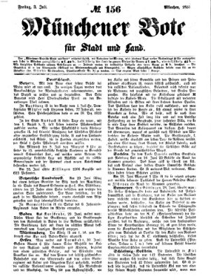 Münchener Bote für Stadt und Land Freitag 3. Juli 1857