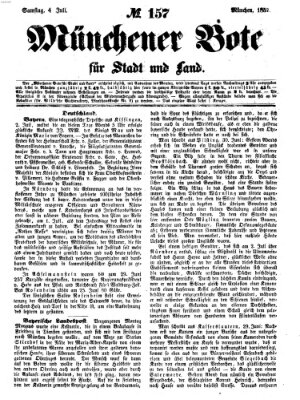 Münchener Bote für Stadt und Land Samstag 4. Juli 1857