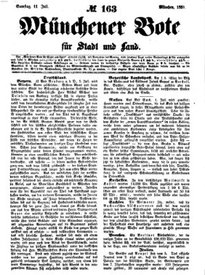 Münchener Bote für Stadt und Land Samstag 11. Juli 1857