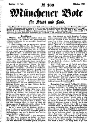 Münchener Bote für Stadt und Land Samstag 18. Juli 1857