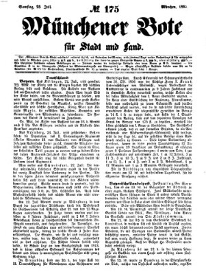 Münchener Bote für Stadt und Land Samstag 25. Juli 1857