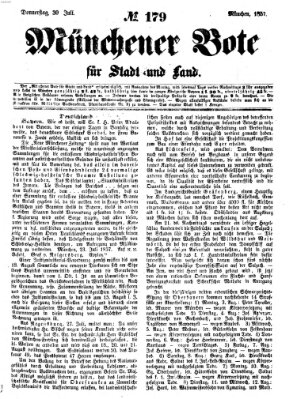 Münchener Bote für Stadt und Land Donnerstag 30. Juli 1857