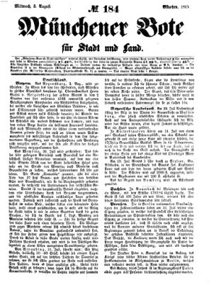 Münchener Bote für Stadt und Land Mittwoch 5. August 1857