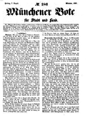 Münchener Bote für Stadt und Land Freitag 7. August 1857