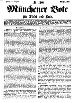 Münchener Bote für Stadt und Land Freitag 21. August 1857