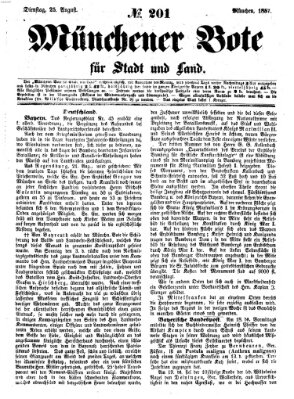 Münchener Bote für Stadt und Land Dienstag 25. August 1857