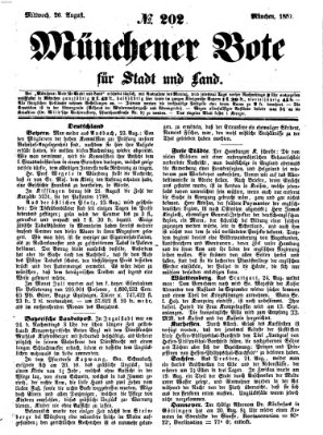 Münchener Bote für Stadt und Land Mittwoch 26. August 1857