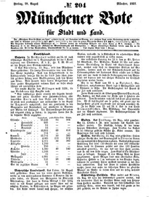 Münchener Bote für Stadt und Land Freitag 28. August 1857