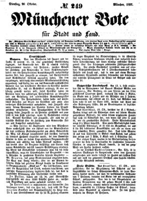 Münchener Bote für Stadt und Land Dienstag 20. Oktober 1857