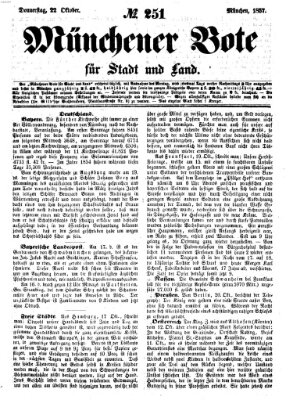 Münchener Bote für Stadt und Land Donnerstag 22. Oktober 1857