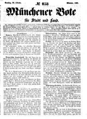 Münchener Bote für Stadt und Land Samstag 24. Oktober 1857