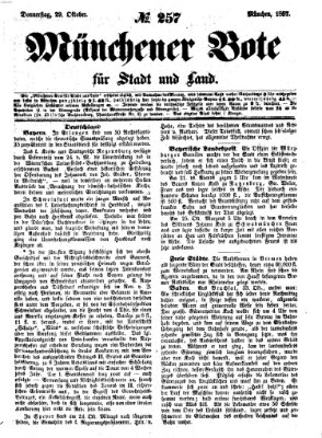 Münchener Bote für Stadt und Land Donnerstag 29. Oktober 1857