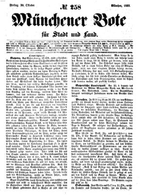 Münchener Bote für Stadt und Land Freitag 30. Oktober 1857