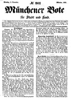 Münchener Bote für Stadt und Land Dienstag 3. November 1857