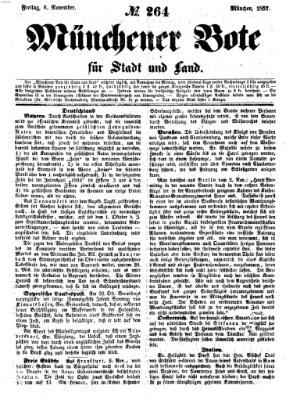 Münchener Bote für Stadt und Land Freitag 6. November 1857