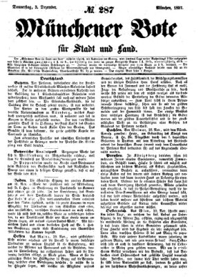 Münchener Bote für Stadt und Land Donnerstag 3. Dezember 1857