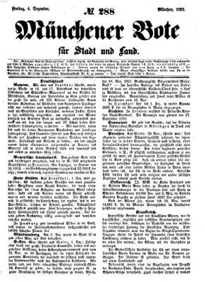 Münchener Bote für Stadt und Land Freitag 4. Dezember 1857